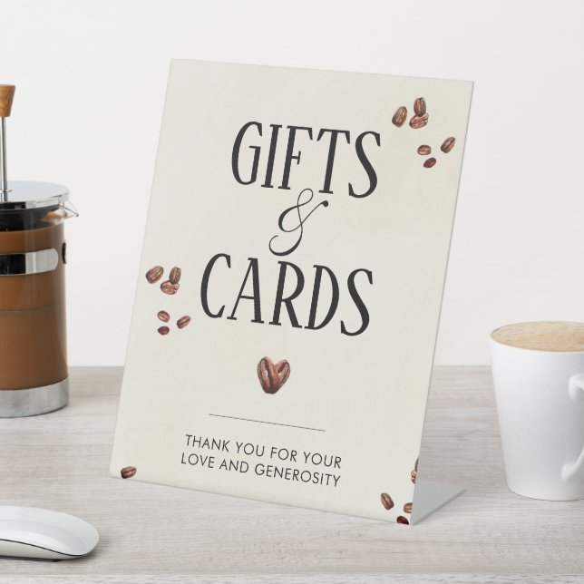 Cards and Gifts Love Is Brewing Bridal Shower Sign (In SItu)