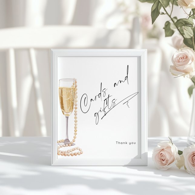 Cards and gifts Minimalist Prosecco Bridal Shower Poster (Creator Uploaded)