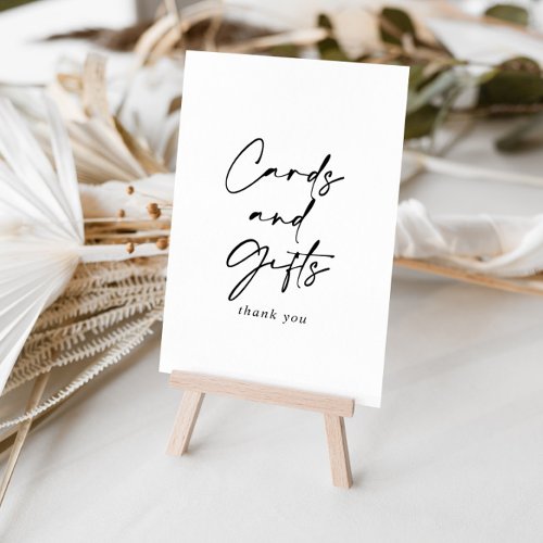 Cards and Gifts Modern and Elegant Sign