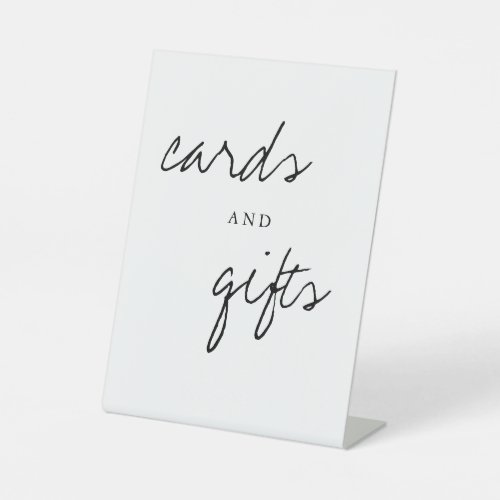Cards and Gifts Modern Simple Wedding Table Pedestal Sign