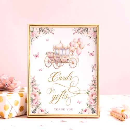 Cards and Gifts Princess Carriage Birthday Party Poster