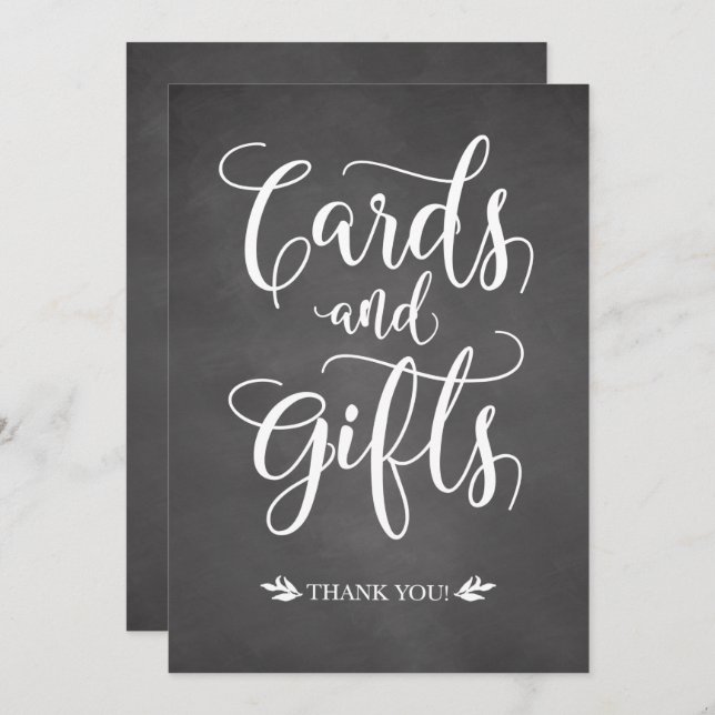 Cards and Gifts Rustic Wedding Sign (Front/Back)