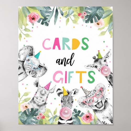 Cards and Gifts Safari Party Animals Birthday Sign