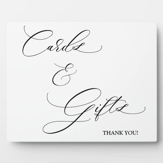 Cards and Gifts scripture Tabletop Plaque (Front)