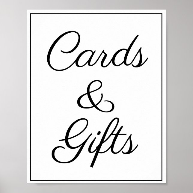 Cards and Gifts sign (Front)