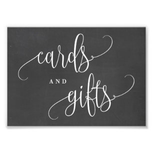Cards and Gifts Sign Choose Your Size Chalkboard