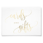 Cards and Gifts Sign Choose Your Size Faux Gold