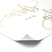 Cards and Gifts Sign Choose Your Size Faux Gold (Corner)