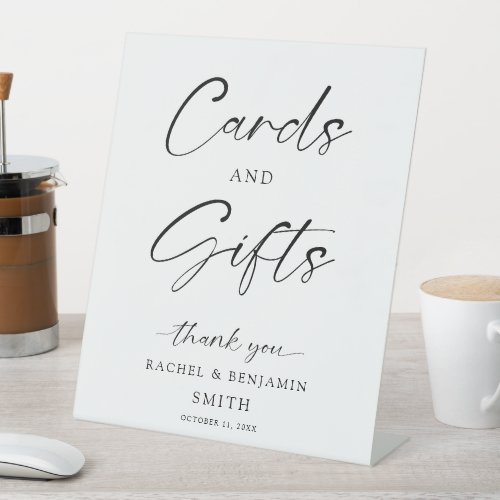 Cards and Gifts Sign Custom Name Wedding Minimal