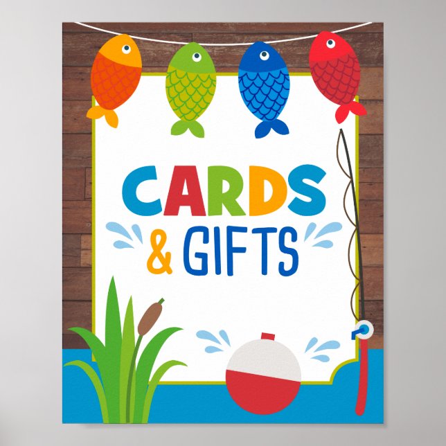 Cards and Gifts Sign Fishing The Big One Poster  (Front)