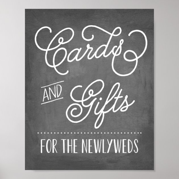 Cards And Gifts Sign | Wedding Decor Poster