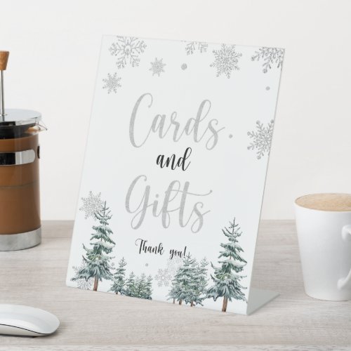 Cards and Gifts silver glitter winter sign