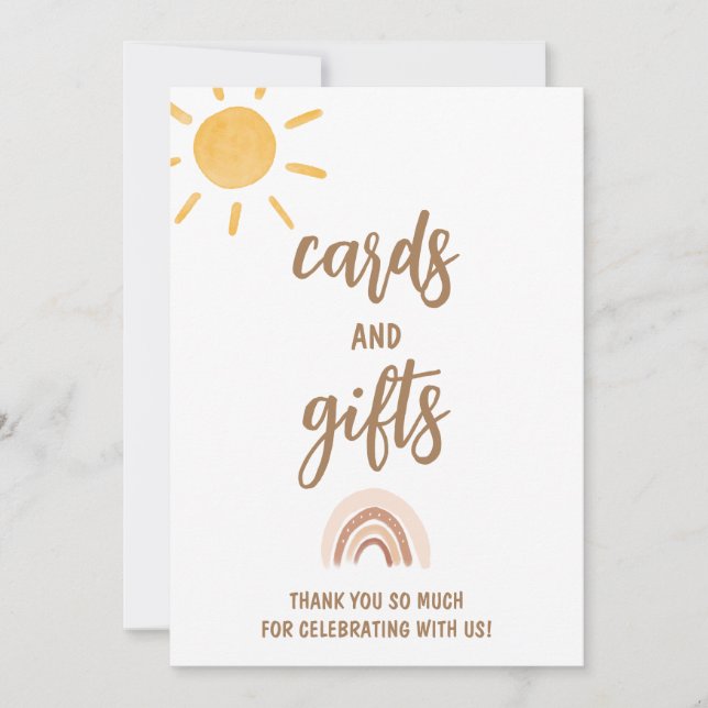 Cards and Gifts Sunshine Baby Shower Card (Front)
