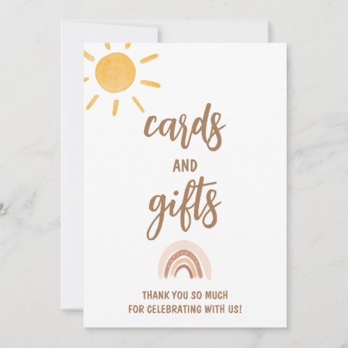 Cards and Gifts Sunshine Baby Shower Card