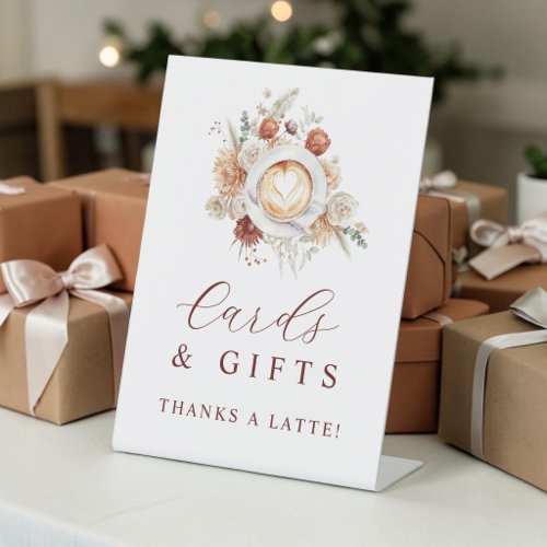 Cards and Gifts Table Sign Coffee Theme