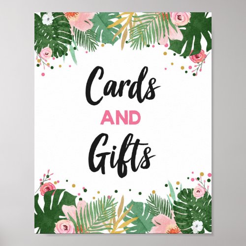 Cards and Gifts Tropical Safari Girl Birthday Sign