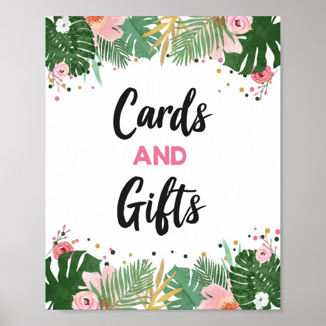 Cards and Gifts Tropical Safari Girl Birthday Sign (Front)