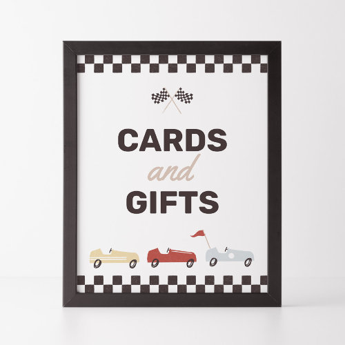 Cards and Gifts Two Fast Race Car Birthday Party