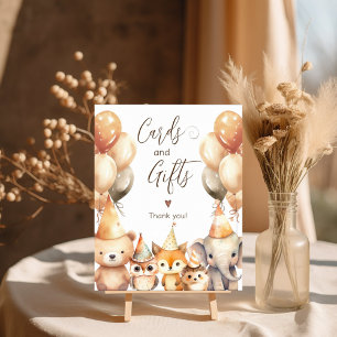 Cards and Gifts Watercolor Animals Baby shower Poster