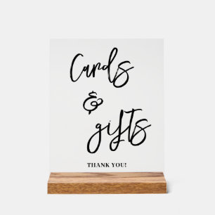Cards and gifts Wedding Acrylic Sign