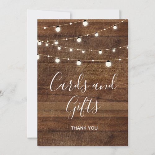 Cards and Gifts Wedding Bar Sign