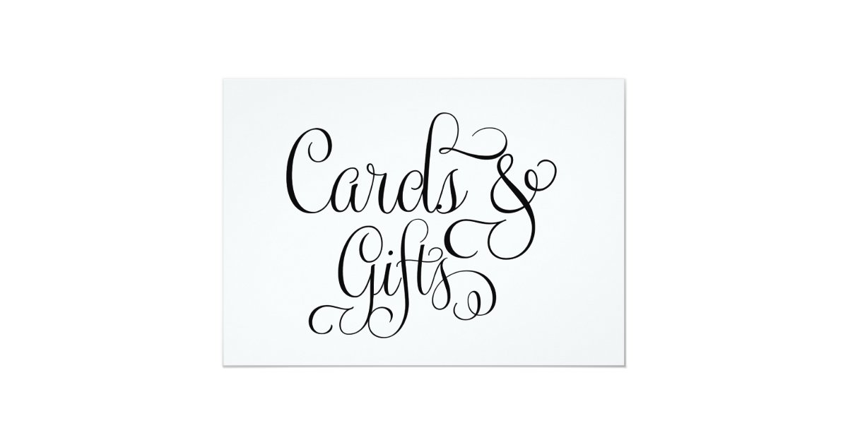 Cards and Gifts Wedding Sign Zazzle com