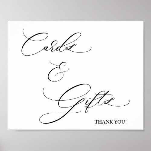 Cards and Gifts wedding sign 8x10 poster