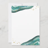 Cards and Gifts Wedding Sign | Teal Geode and Gold (Back)