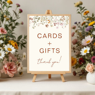 Cards and Gifts Wildflower Terracotta Baby Shower Photo Print