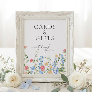 Cards and Gifts Wildflower Wedding Sign