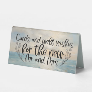 Cards and well wishes for the new Mr. and Mrs. Table Tent