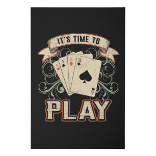 Cards Card Playing Day Poker Ace Casino Game Gift Faux Canvas Print