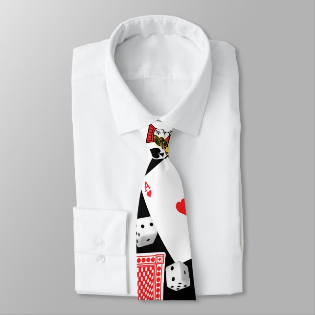 Cards & dice neck tie (Tied)