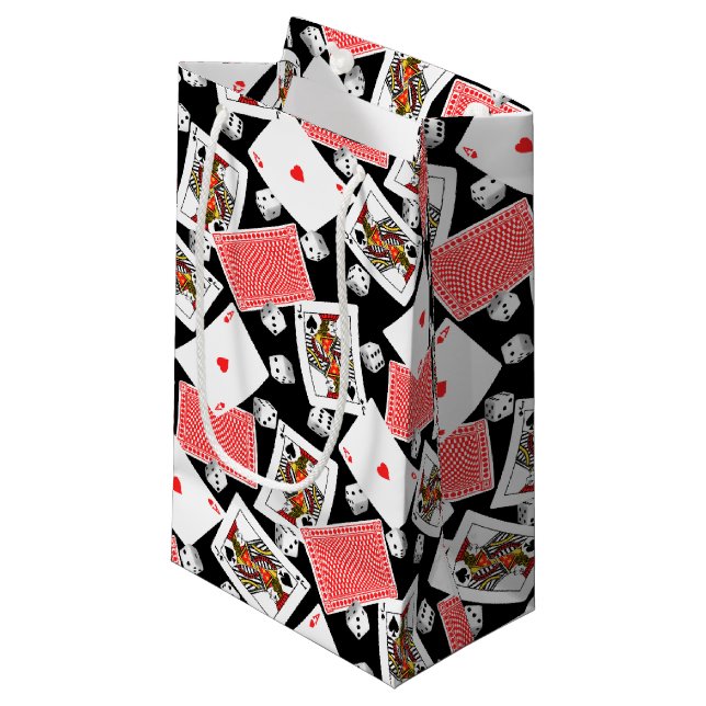 Cards & dice small gift bag (Front Angled)