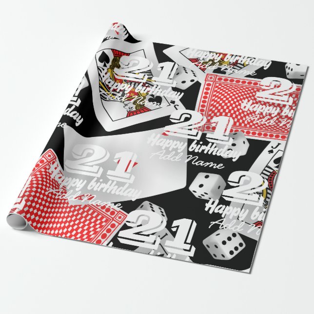 Cards & dice wrapping paper (Unrolled)