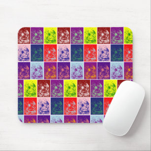 Cards flying down on Alice pop art Mouse Pad