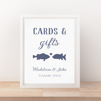 Cards & Gifs Two Less Fish Couples Shower Poster