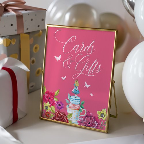 Cards  Gifts Alice In Wonderland Vibrant Florals Poster