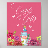 Cards & Gifts Alice In Wonderland Vibrant Florals Poster (Front)