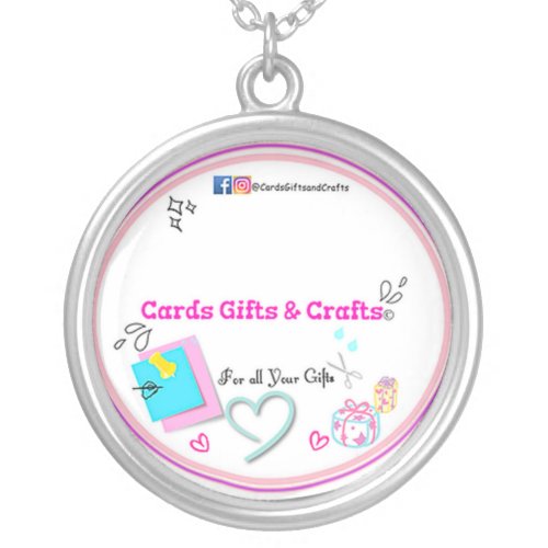 Cards Gifts and Crafts Ketting Silver Plated Necklace