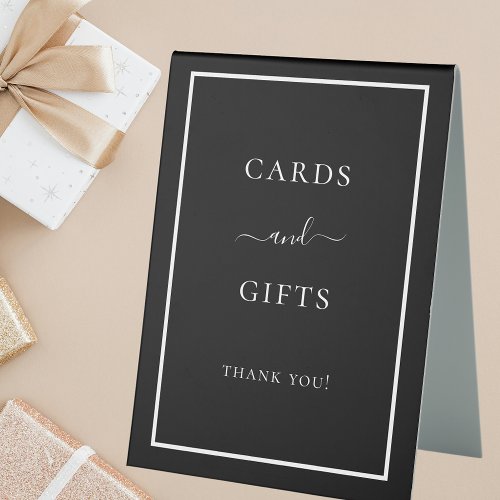 Cards gifts black white party