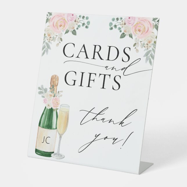 Cards & Gifts Bridal Shower Pedestal Sign (Front)