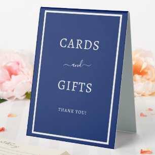 CARDS & GIFTS Dark Purple Table Tent