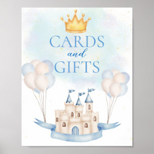 Cards & Gifts FairyTale Castle Crown Balloon Party Poster