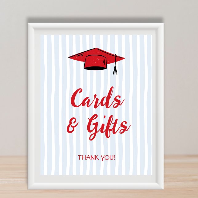 Cards & Gifts Grad Cap 2025 Graduation Party Poster (Cards & Gifts Grad Cap 2025 Graduation Party Poster)