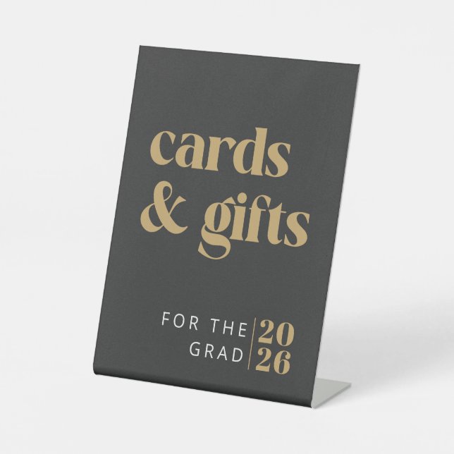 Cards & Gifts Graduation Party Pedestal Sign (Front)