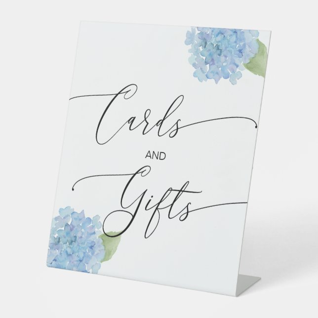 Cards & Gifts Hydrangea Pedestal Sign (Front)