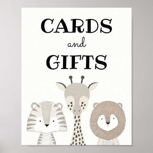 Cards  Gifts Jungle Safari Baby Shower Birthday Poster