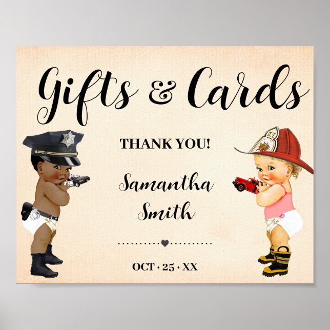 Cards & Gifts Little Recruit Coming Baby Shower Poster (Front)