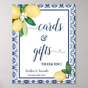Cards & Gifts Mediterranean Lemons Wedding Sign